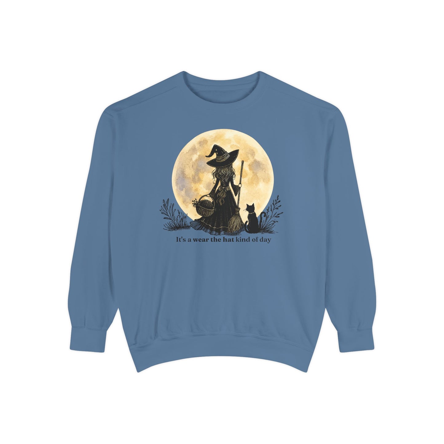 It's a Wear the Hat Kind of Day | Cozy Witch Crewneck Sweatshirt