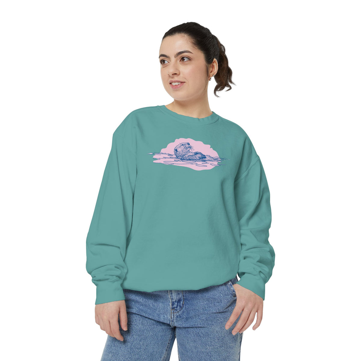 Sea Otter Sweatshirt | Floating Otter Crewneck
