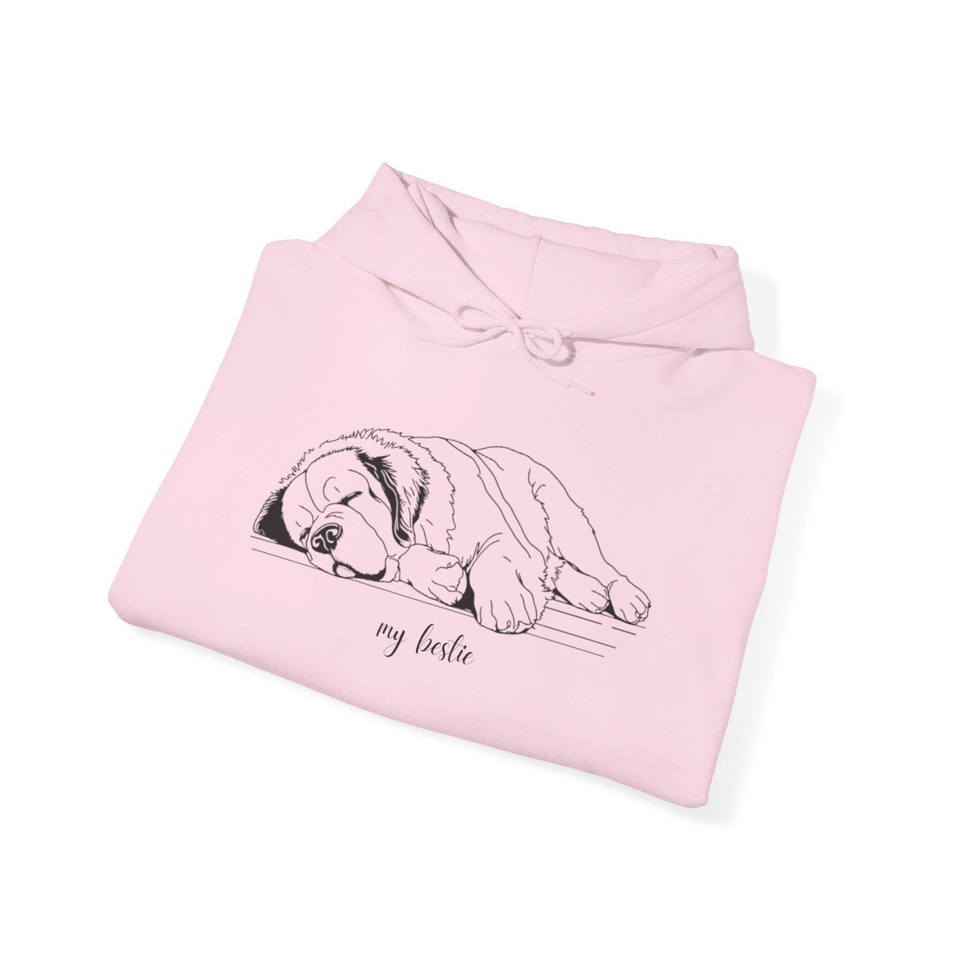 Saint Bernard Dog 'my bestie' Hooded Sweatshirt - Stompy Paws