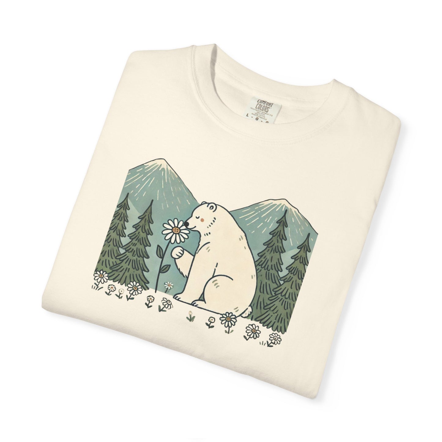 Wildflower Polar Bear Comfort Colors Tee
