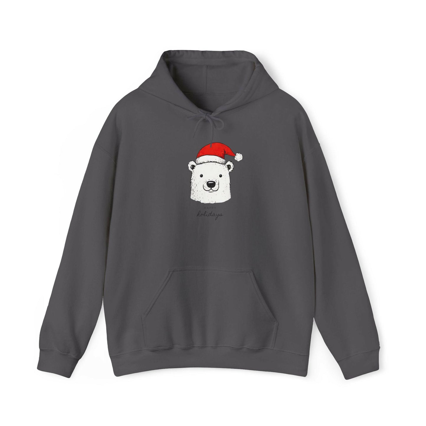 Polar Bear Santa Hat Christmas Hoodie