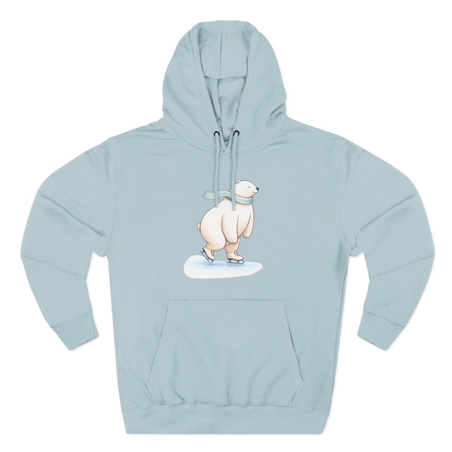 Ice Skating Polar Bear Hoodie
