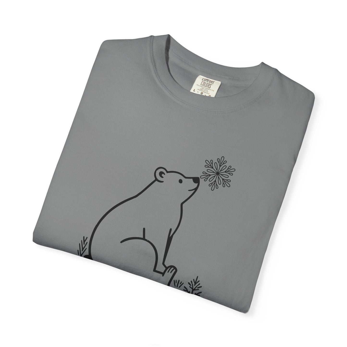 Comfort Colors Polar Bear Snowflake Tee