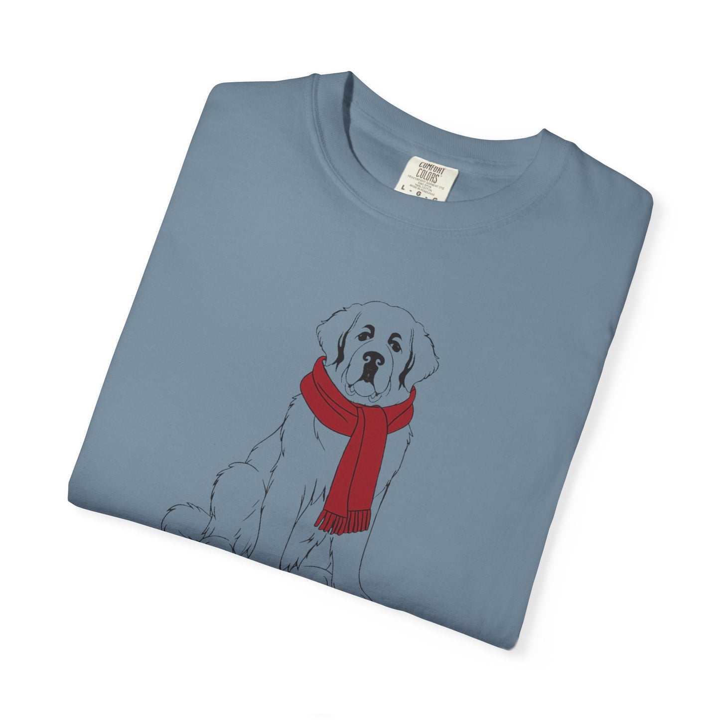 Great Pyrenees Winter Scarf  Comfort Colors Tee