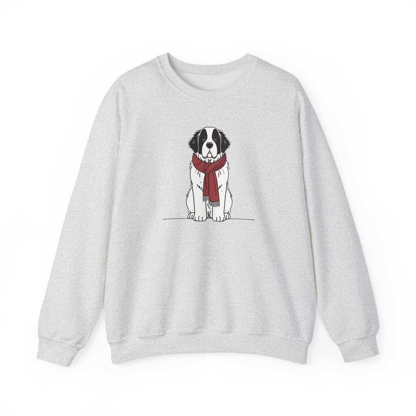 Adult Saint Bernard Scarf Premium Sweatshirt | Cozy Den Edition