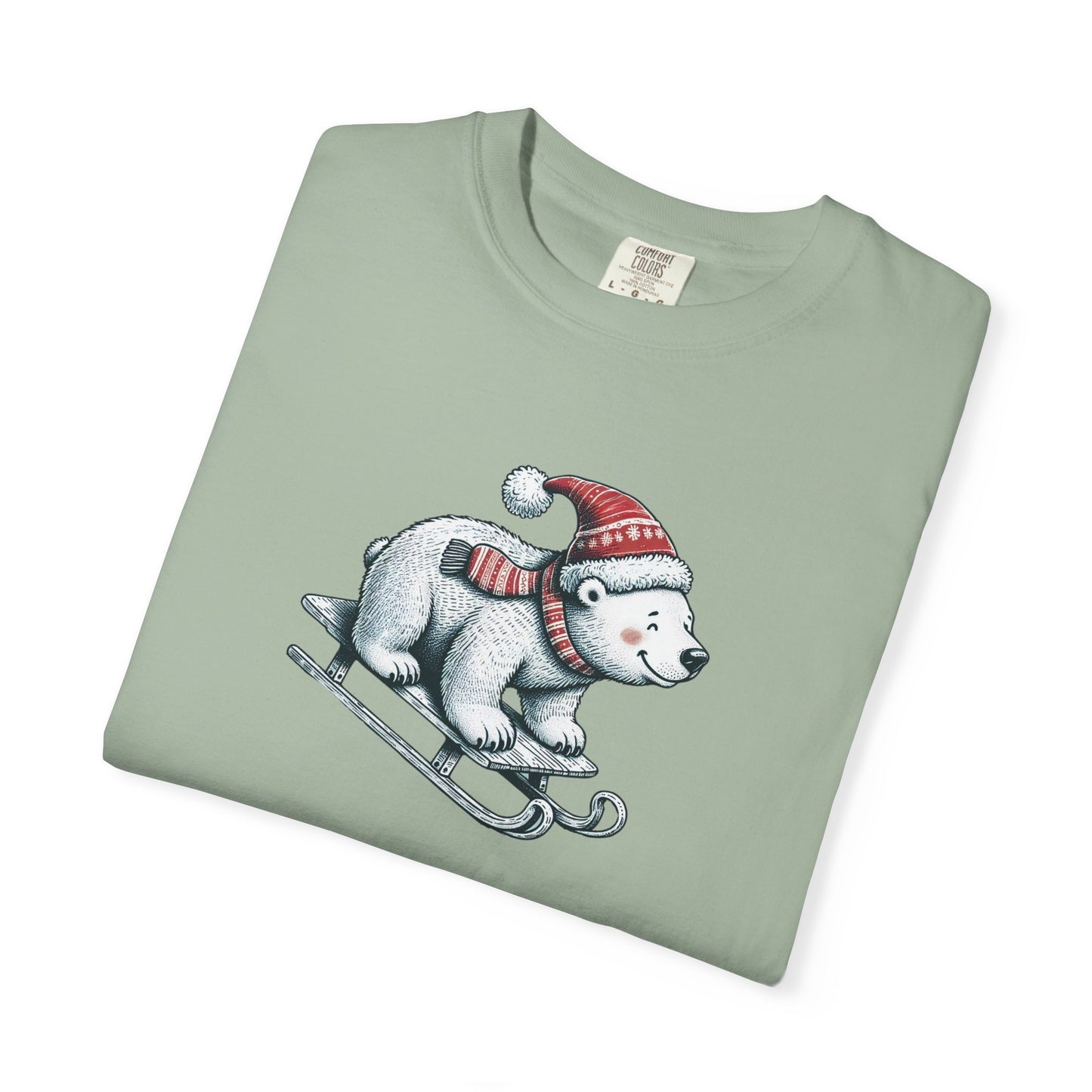 Let It Snow Polar Bear Comfort Colors Tee
