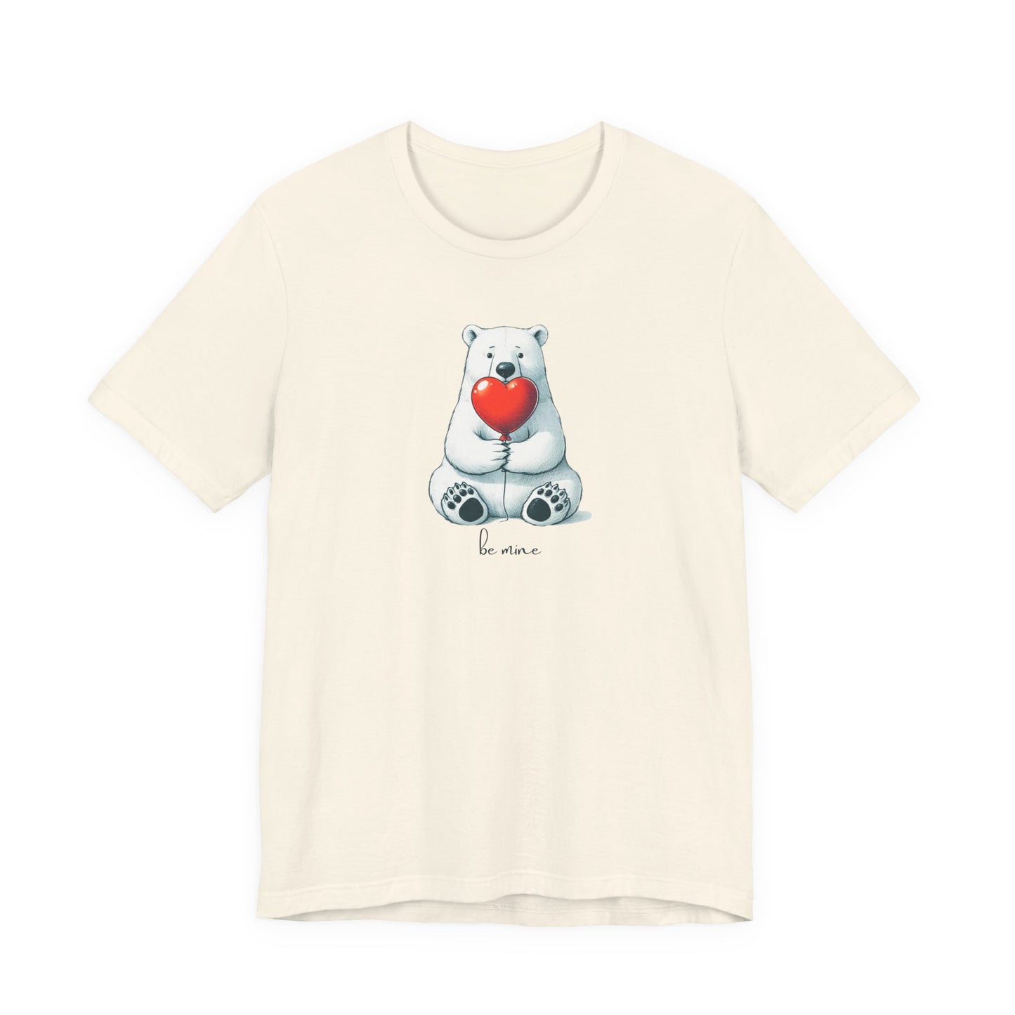 'Be Mine' Heart Balloon Polar Bear Premium Tee | Polar Den