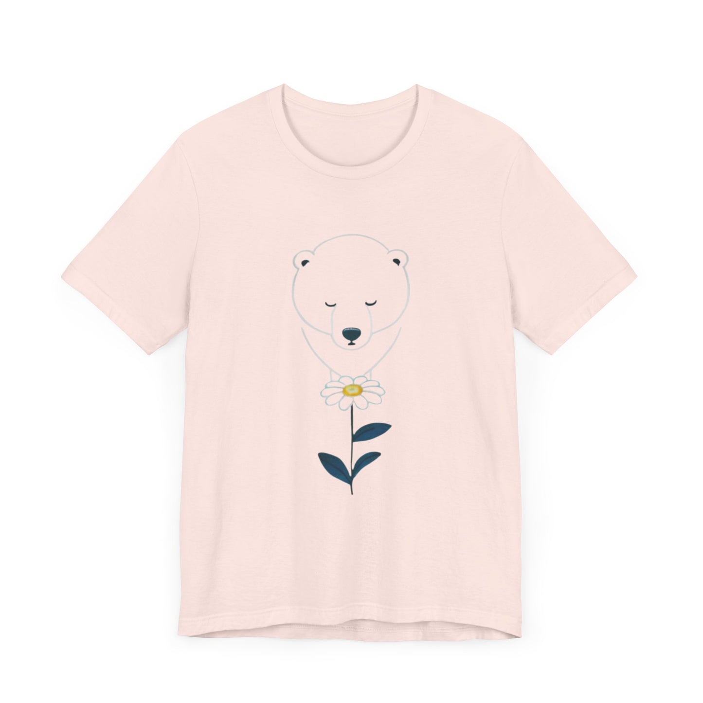 Minimalist Polar Bear & Daisy Tee