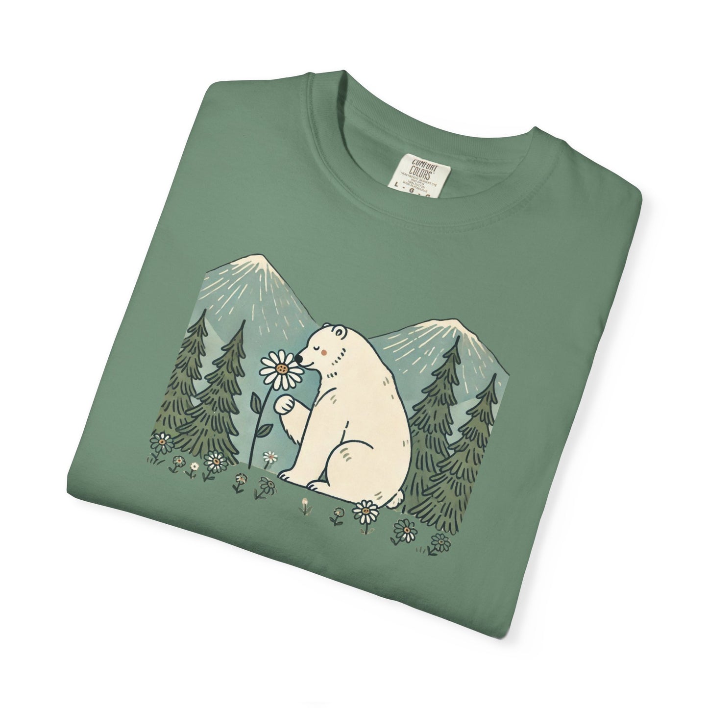Wildflower Polar Bear Comfort Colors Tee