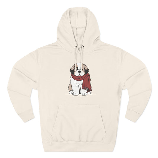 Winter Saint Bernard Winter Scarf Hoodie