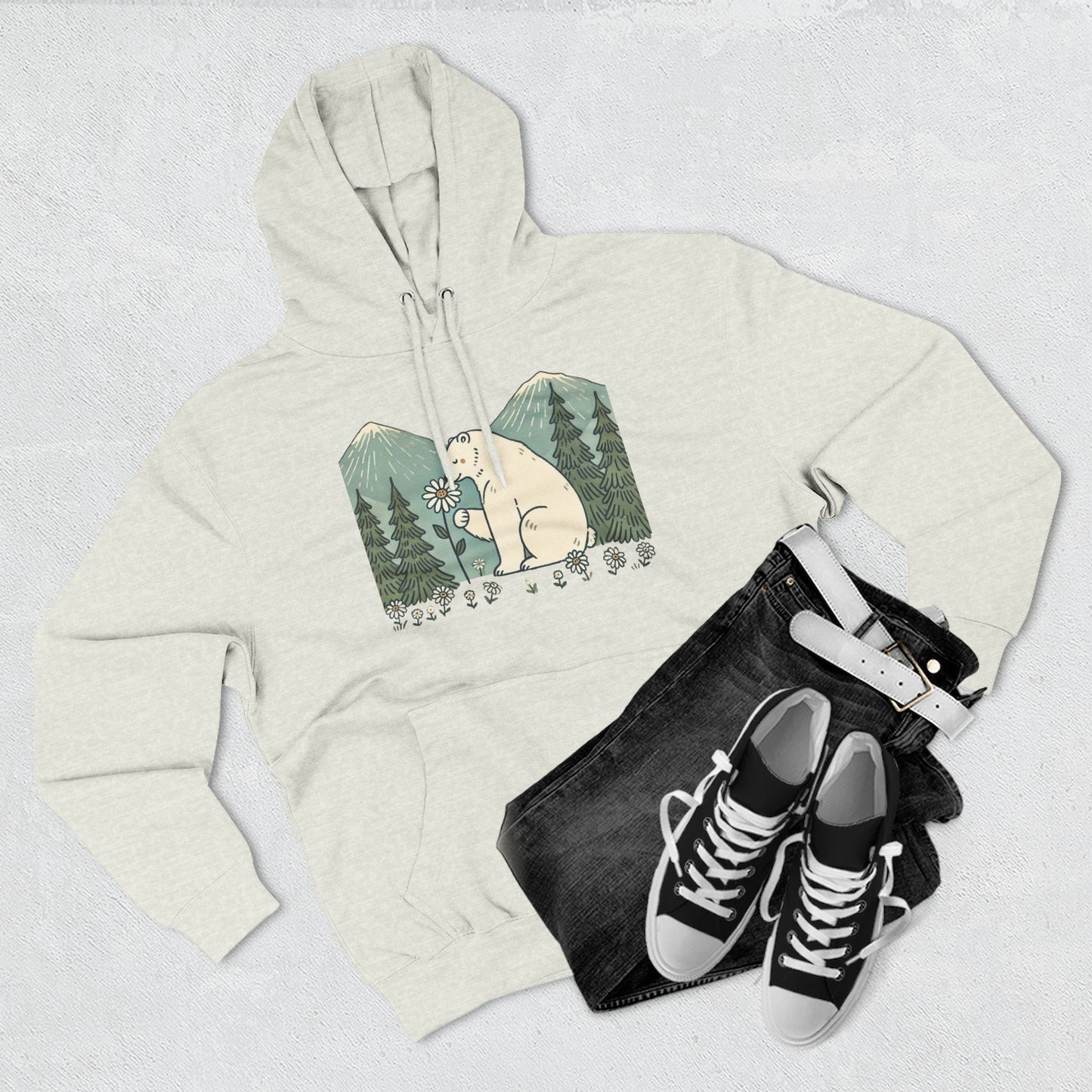 Woodland Polar Bear Hoodie