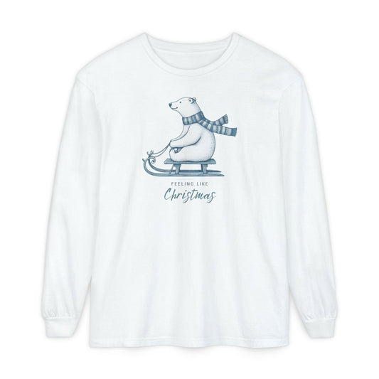 Christmas Cozy Polar Bear Long Sleeve T-Shirt - Stompy Paws