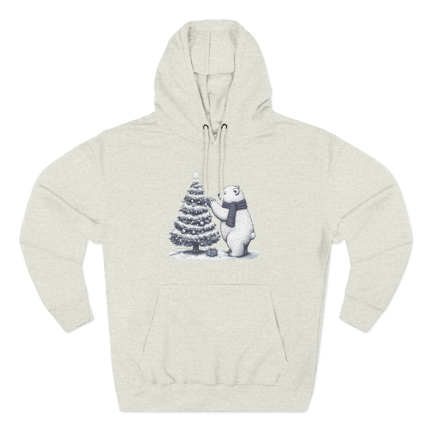 Vintage Polar Bear Christmas Tree Hoodie