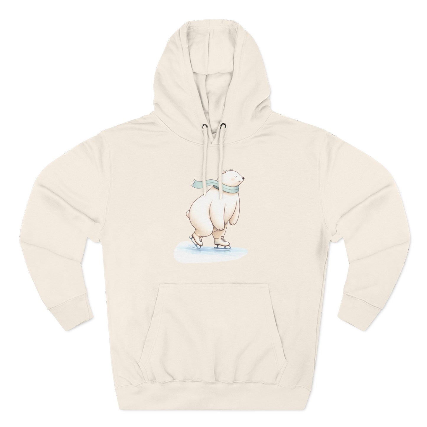 Ice Skating Polar Bear Hoodie