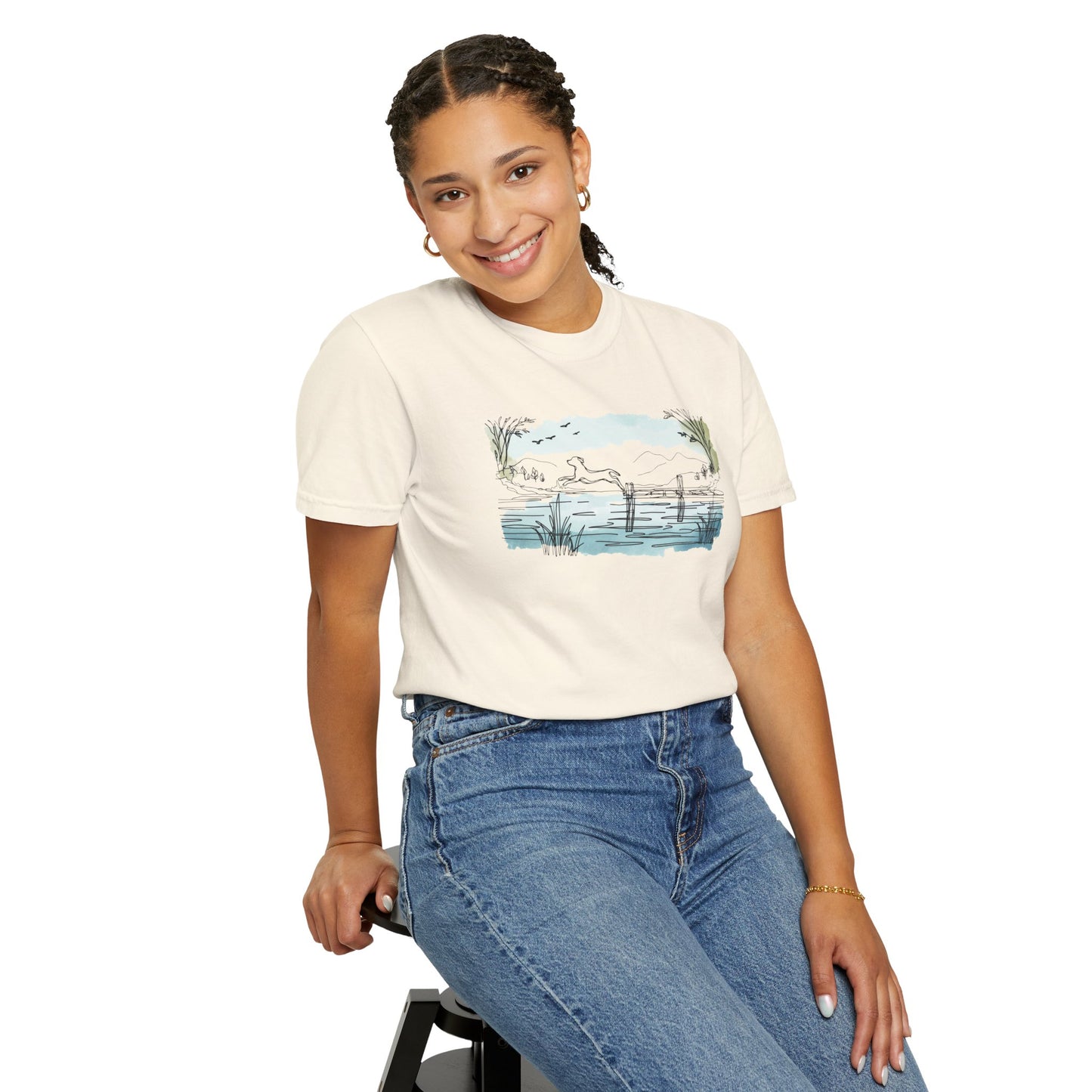 Lake Leap Dog Tee