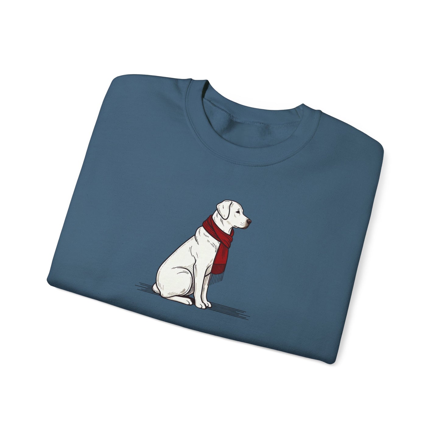 Yellow Lab Scarf Premium Sweatshirt | Cozy Den Edition