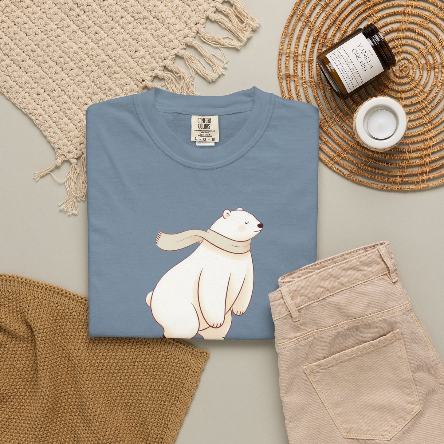 Polar Bear Skating Comfort Colors Tee