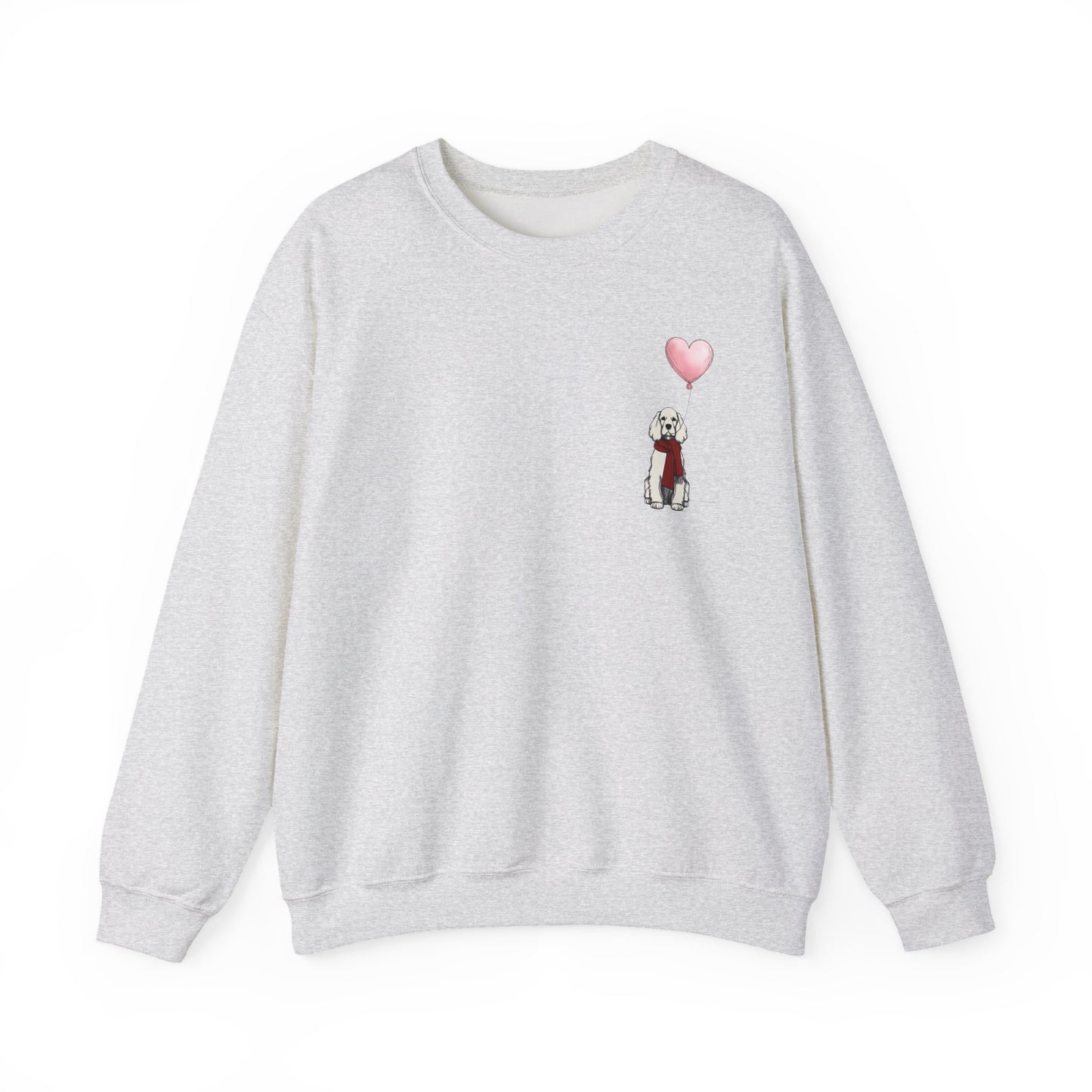 Cocker Spaniel with Heart Balloon Sweatshirt