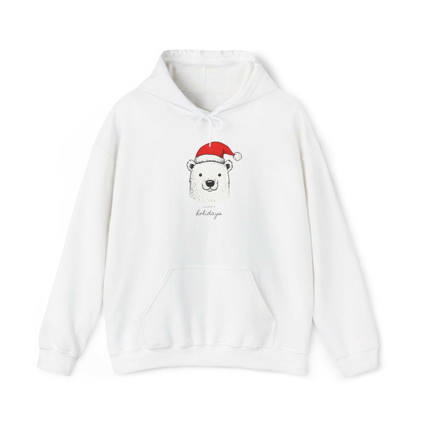 Polar Bear Santa Hat Christmas Hoodie