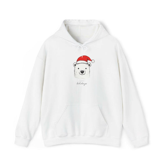 Polar Bear Santa Hat Christmas Hoodie