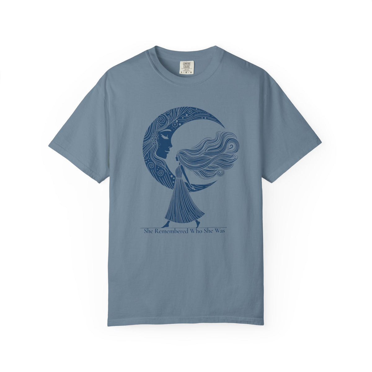 Moon Goddess "She Remembered Who She Was" Comfort Colors T-Shirt