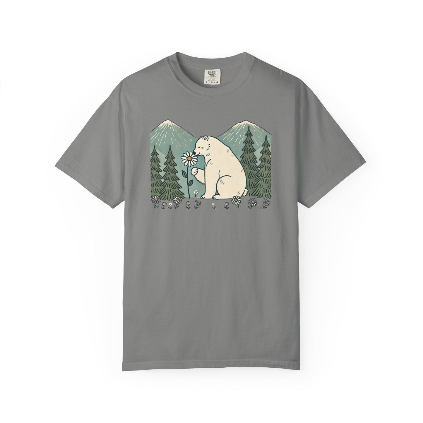 Woodland Polar Bear Comfort Colors Tee