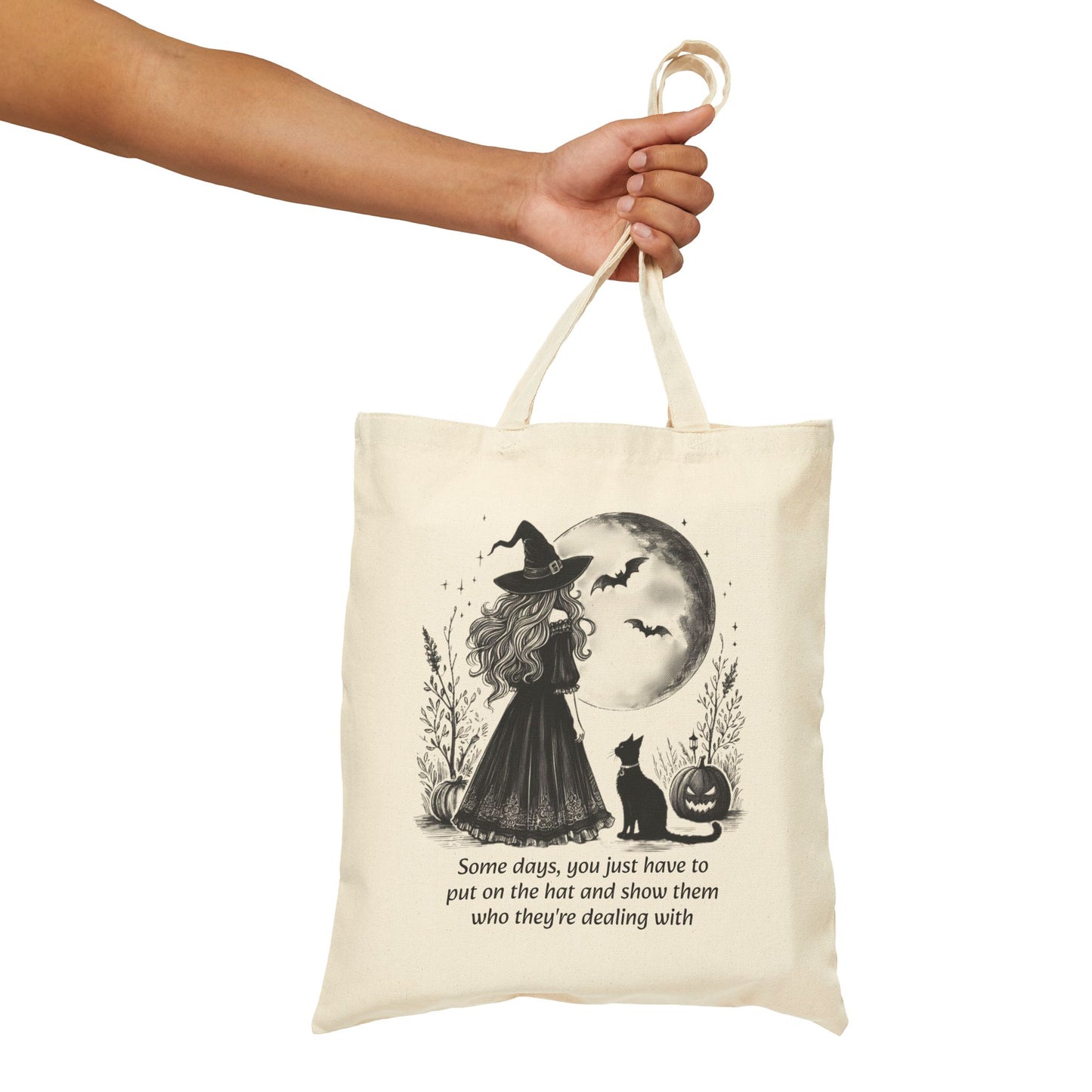 Put on the Hat Witch Tote Bag Feminist Empowerment Halloween Witchlight Tote