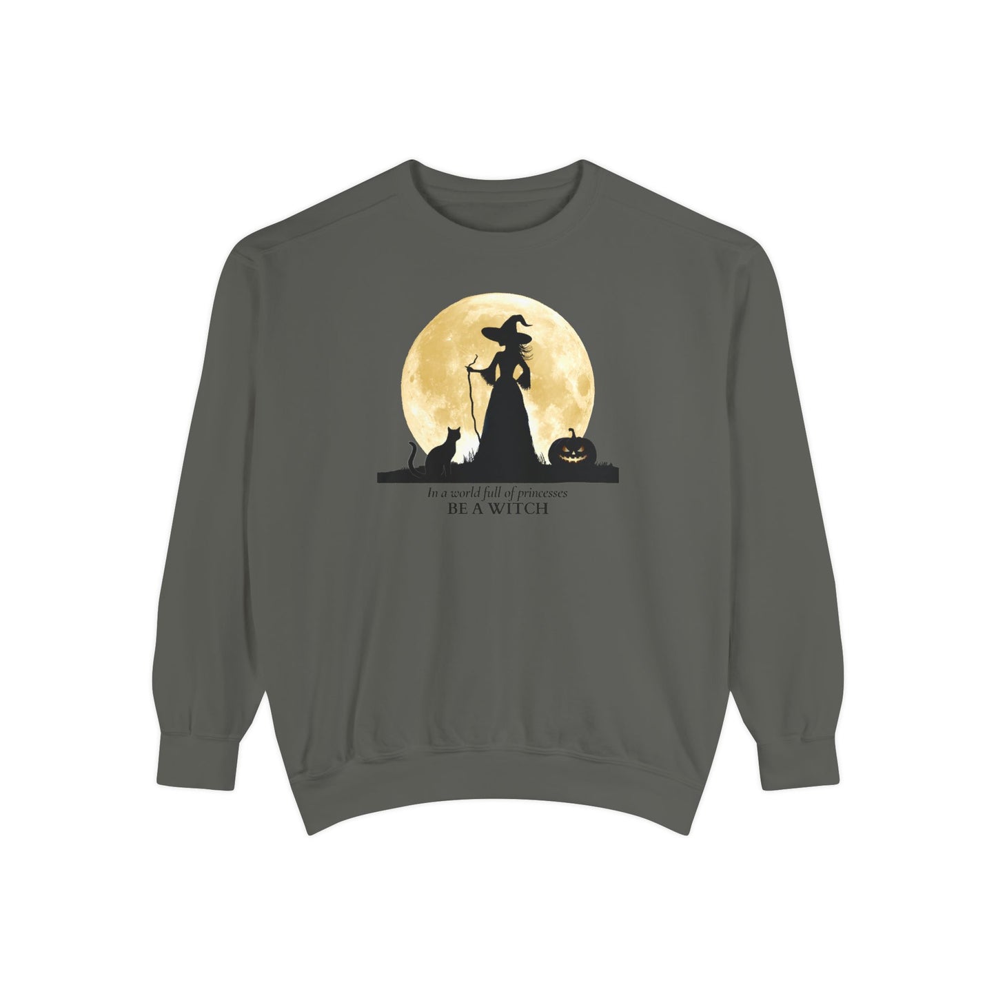 Be a Witch Yellow Moon Comfort Colors Sweatshirt
