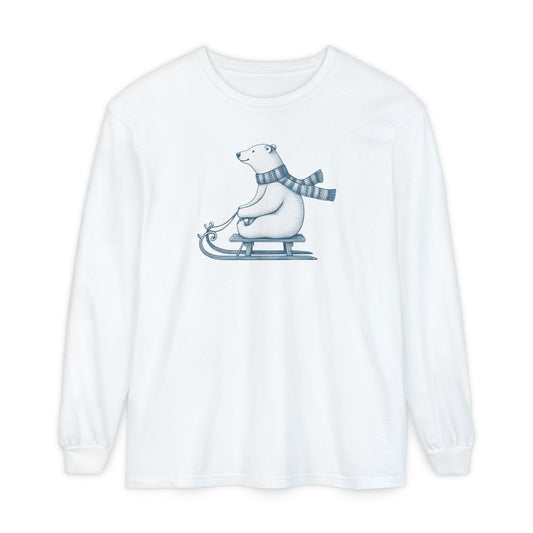 Sledding Polar Bear Heritage Long Sleeve | Polar Den Edition