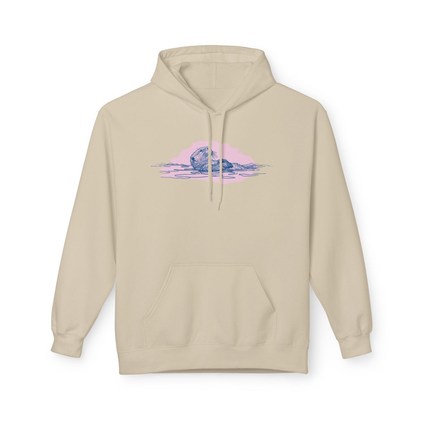 Pink Sunset Sea Otter Midweight Hoodie