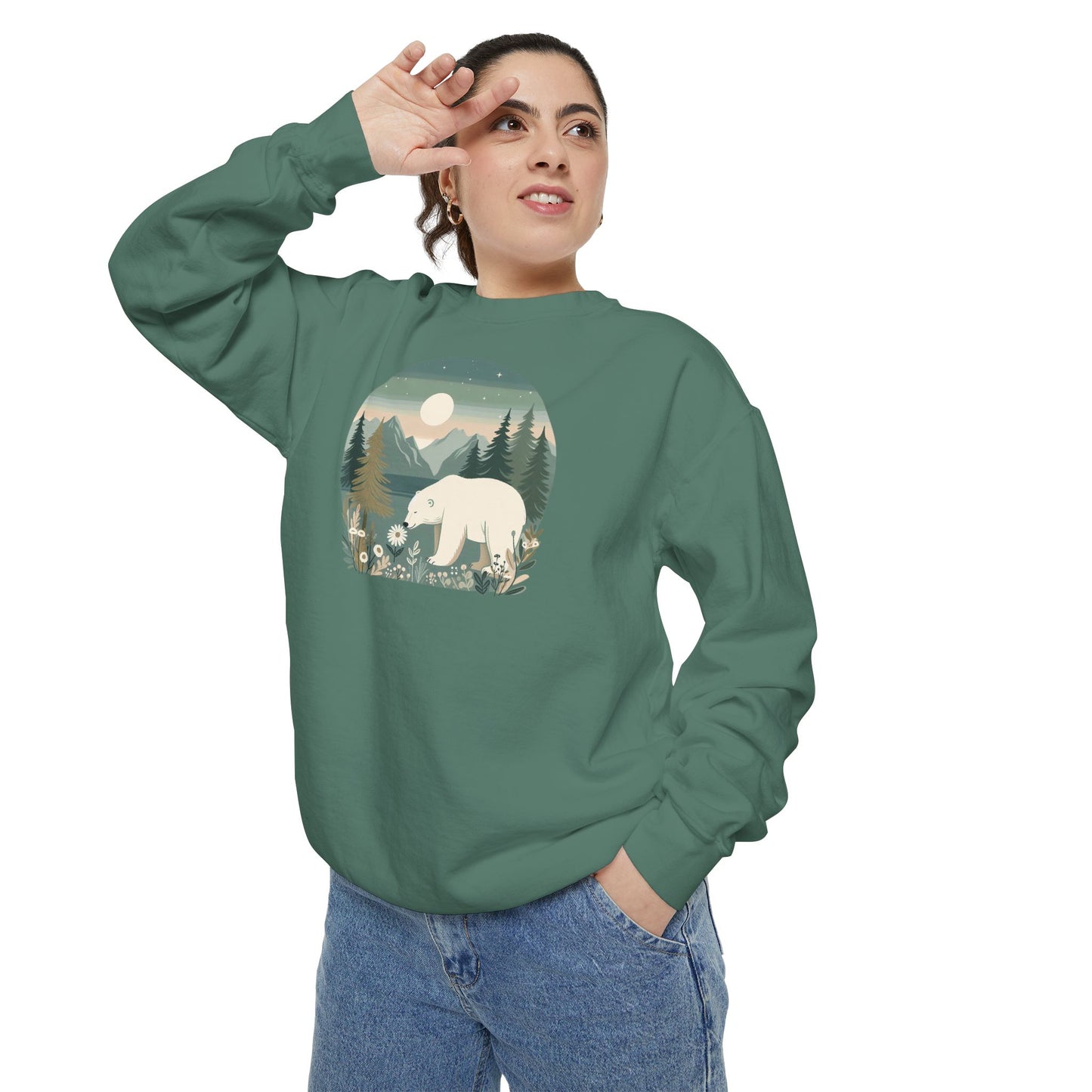 Polar Bear Wilderness Comfort Colors Sweatshirt
