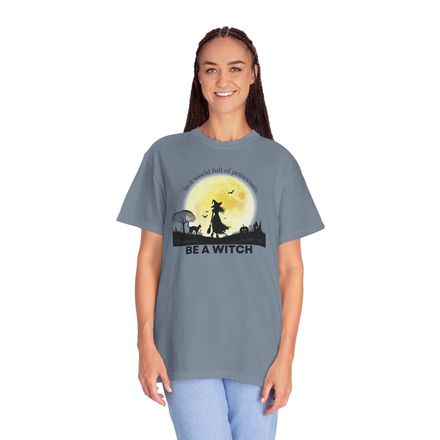 Be A Witch Celestial Moon Tee | Comfort Colors® Heritage Mystical Graphic Shirt