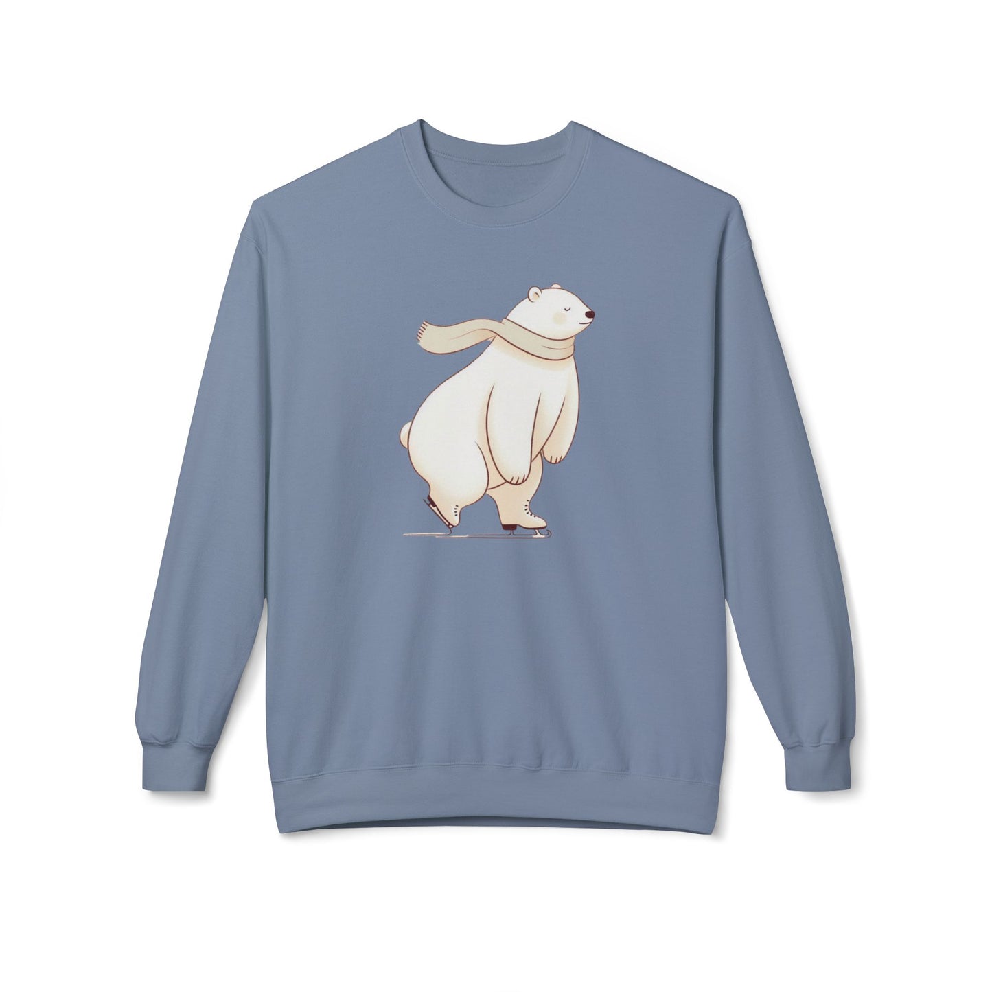 Soft Skating Polar Bear Winter Hoodie