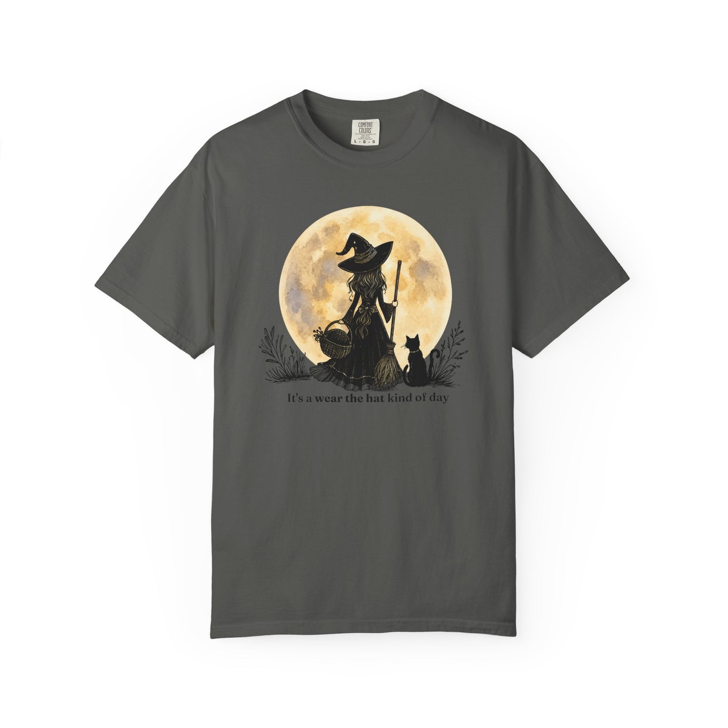 It's a Wear the Hat Kind of Day | Comfort Colors® Witch Graphic T-Shirt