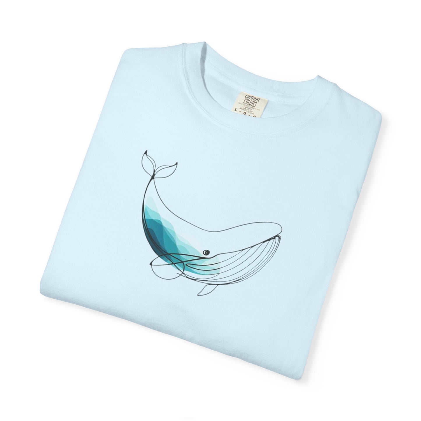 Minimalist Whale Comfort Colors Tee