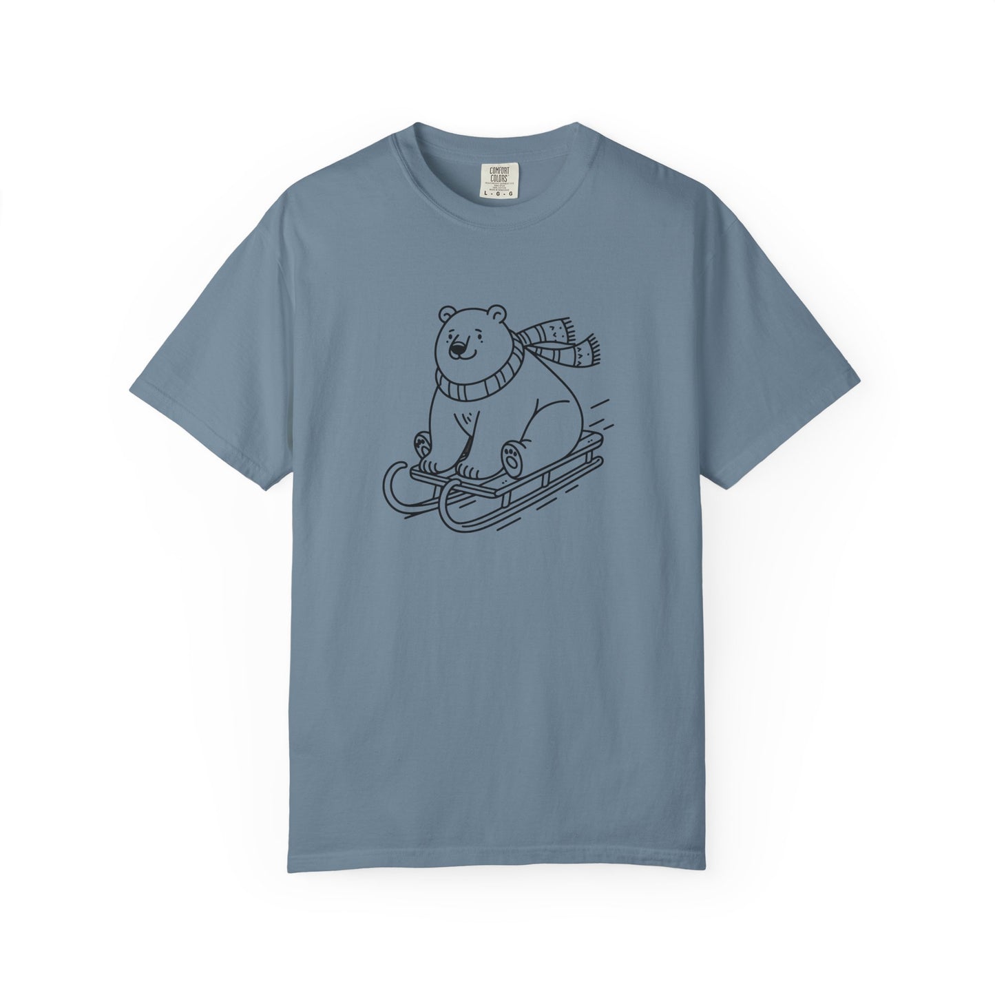 Polar Bear Sledding Comfort Colors Tee