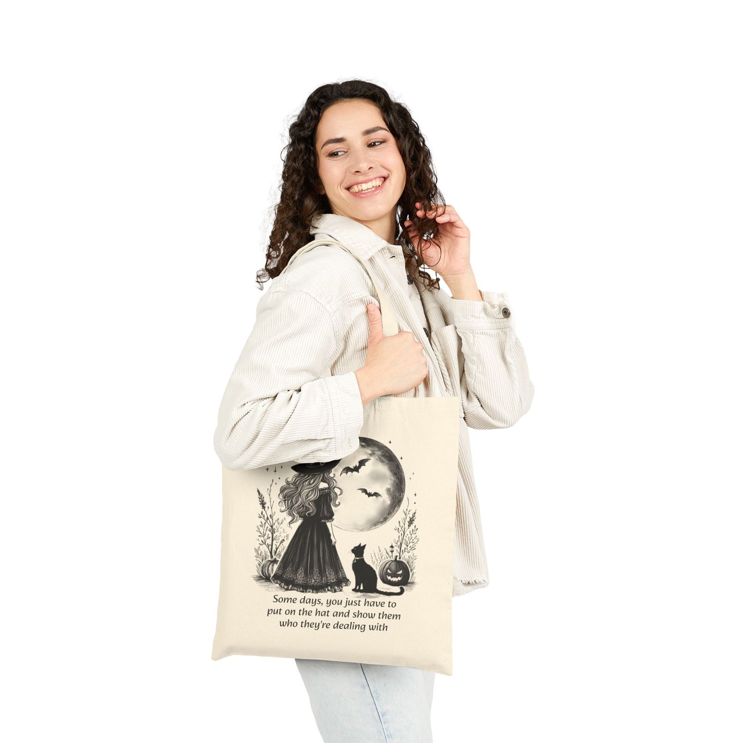 Put on the Hat Witch Tote Bag Feminist Empowerment Halloween Witchlight Tote