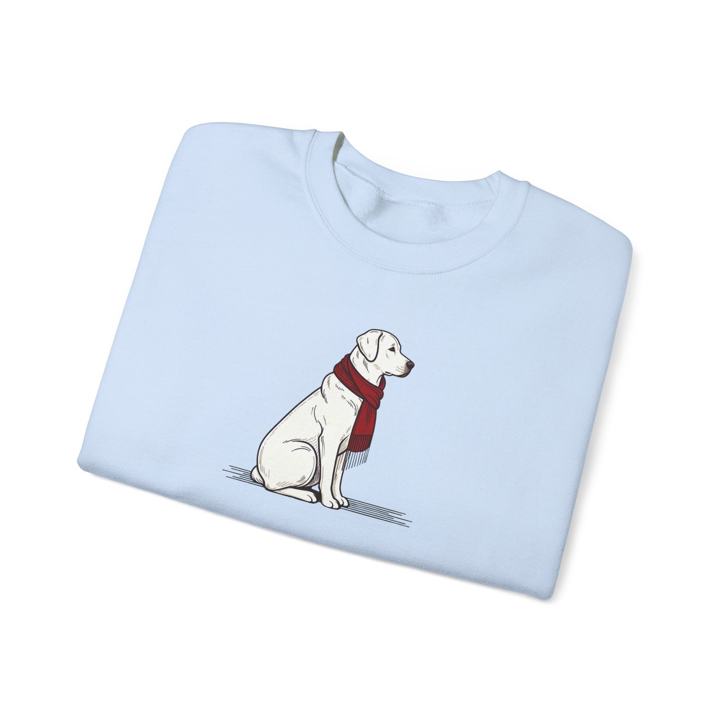 Yellow Lab Scarf Premium Sweatshirt | Cozy Den Edition