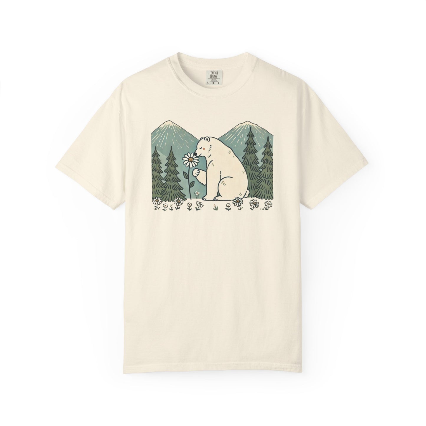 Woodland Polar Bear Comfort Colors Tee