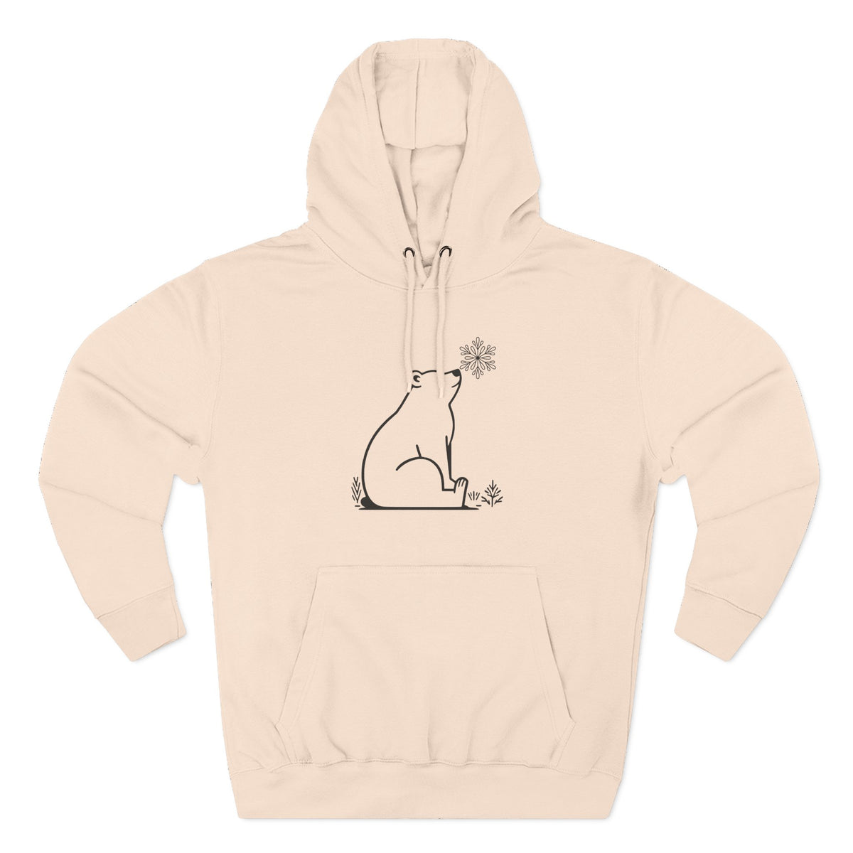 Polar Bear Christmas Hoodie | Minimal Winter Sweatshirt