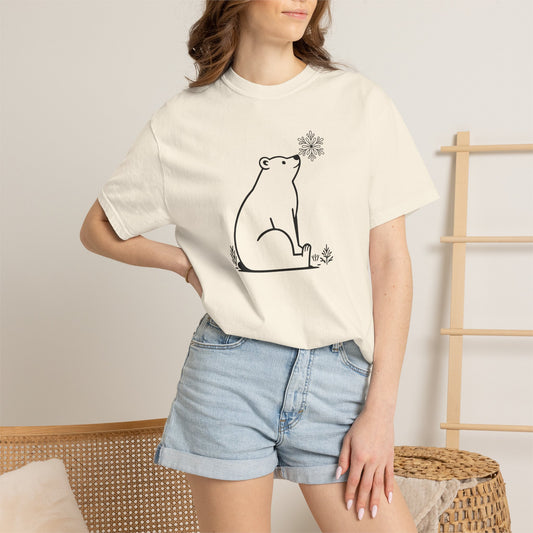 Snowflake Polar Bear Comfort Colors Tee