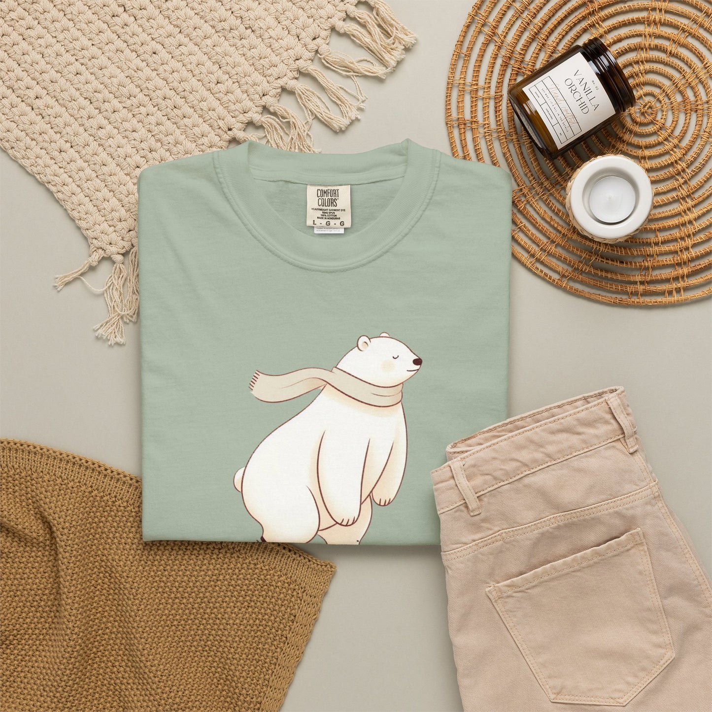 Polar Bear Skating Comfort Colors Tee