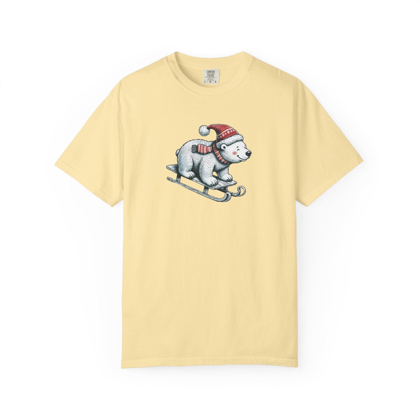 Let It Snow Polar Bear Comfort Colors Tee