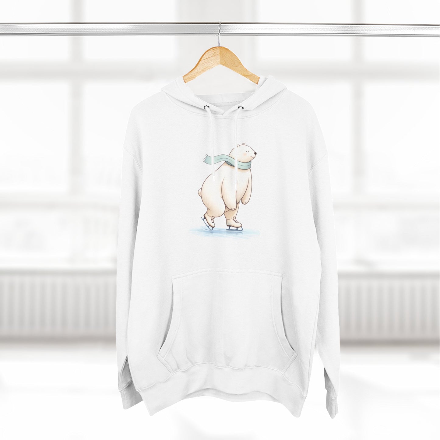 Ice Skating Polar Bear Hoodie