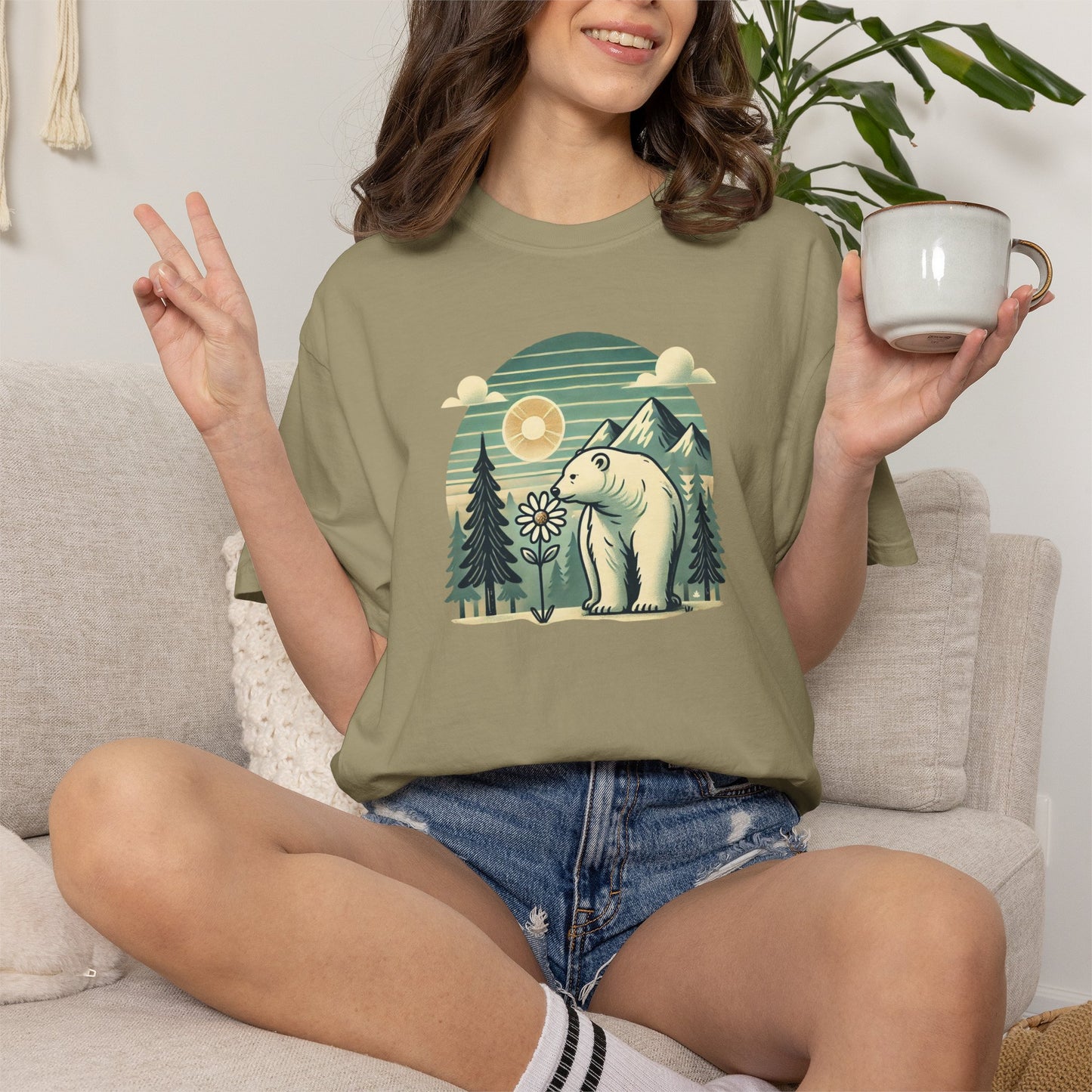 Pine & Daisy Polar Bear Comfort Colors Tee