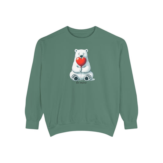Be Mine Polar Bear Comfort Colors Sweatshirt