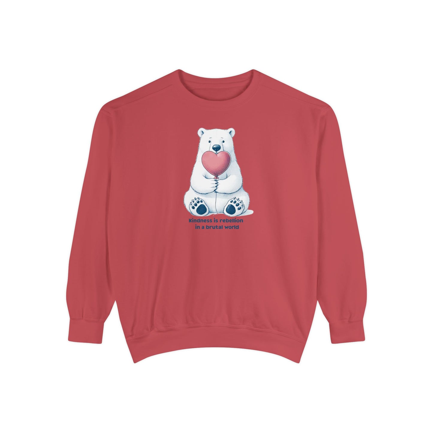 Comfort Colors Polar Bear Kindness Sweatshirt Tags