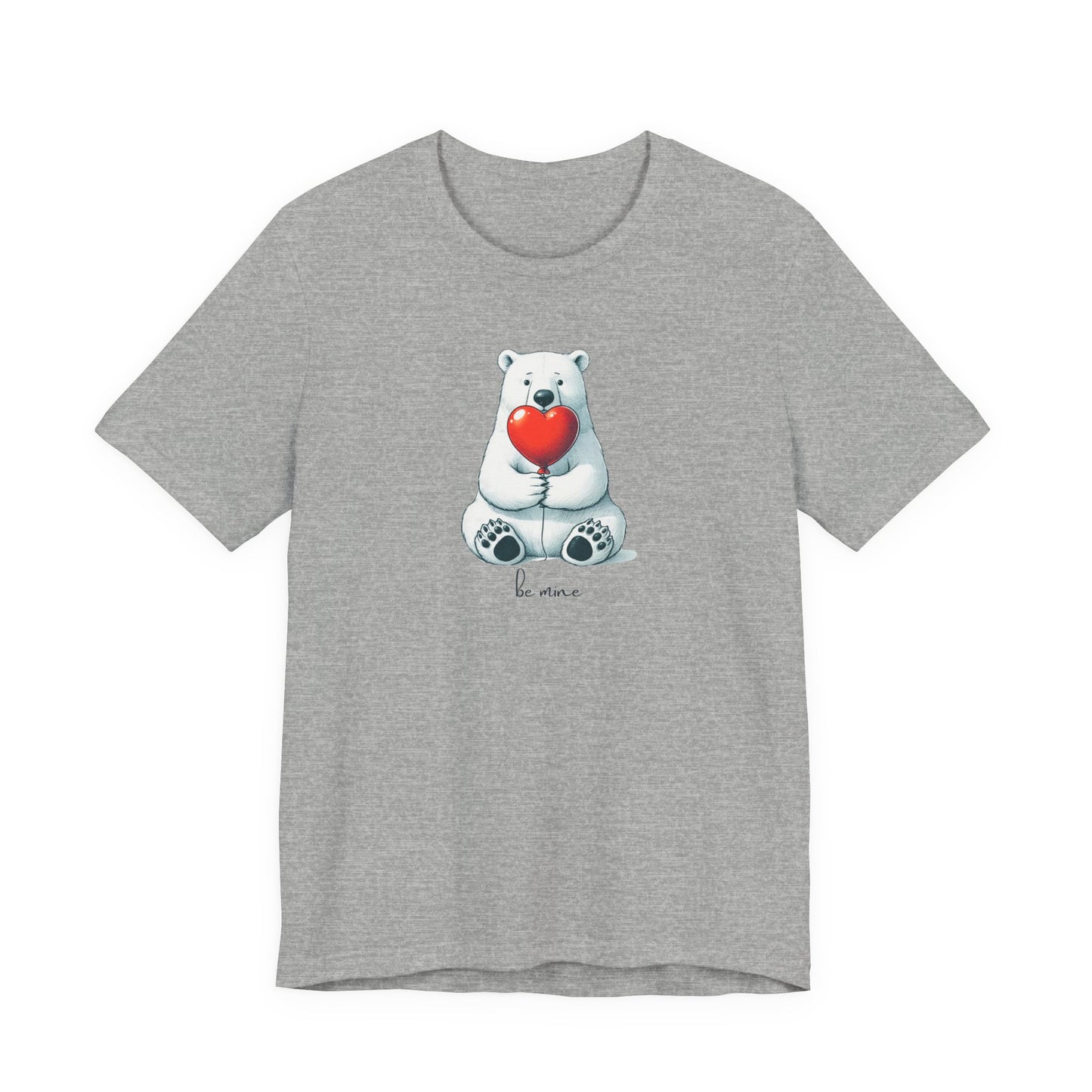 'Be Mine' Heart Balloon Polar Bear Premium Tee | Polar Den