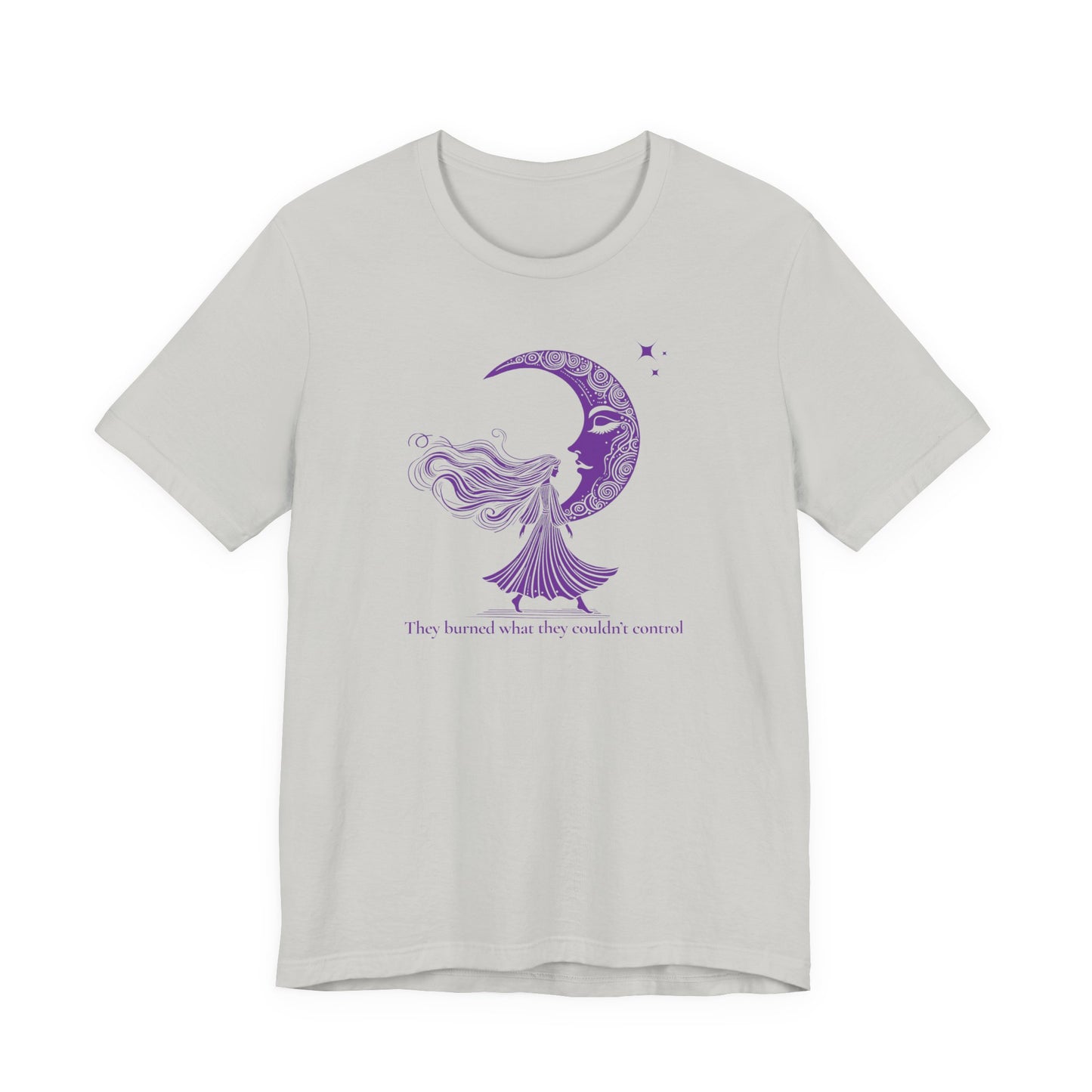 They Burned What They Couldn't Control Tee, Purple Moon Feminist Shirt