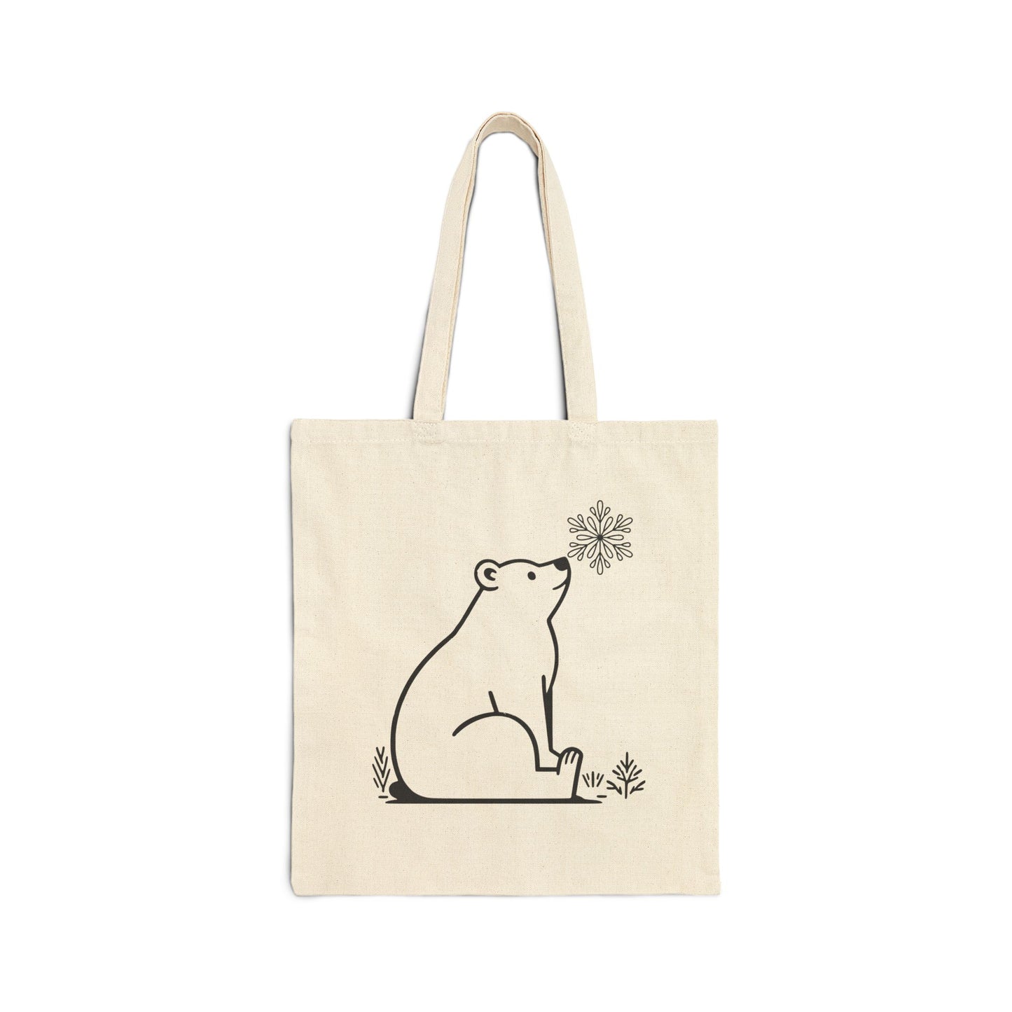 Snowflake Polar Bear Tote Bag